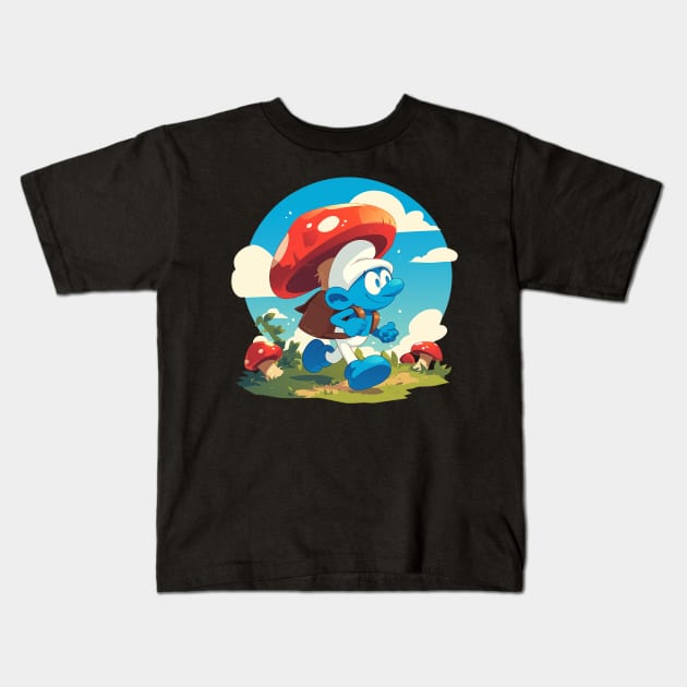 smurf Kids T-Shirt by peterdoraki